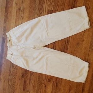 Vtg Lizsport Petites White Pleated Pants size: 8P